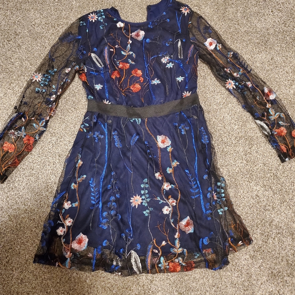 Milumia Mesh Long Sleeve Dress